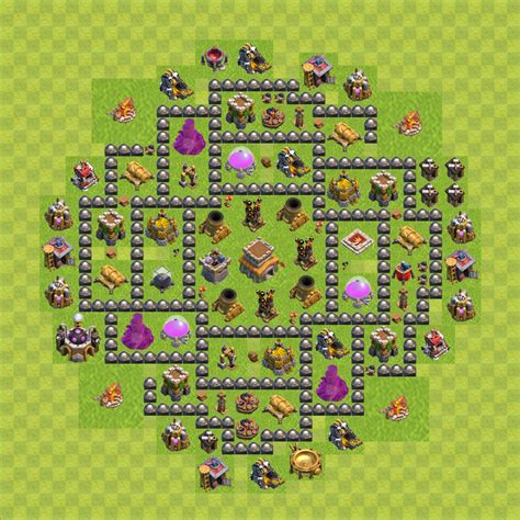 town hall 8 base clash of clans|coc town hall 8 layout.